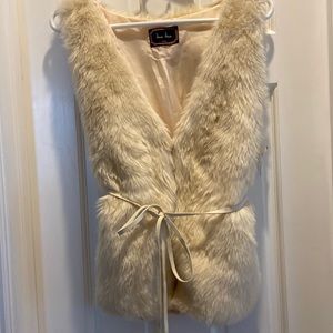 Cream Fur Vest
